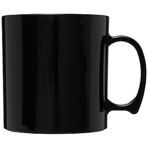 Plastový hrnek válcového tvaru, 300ml, černý