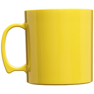 Plastový hrnek válcového tvaru, 300ml, žlutý