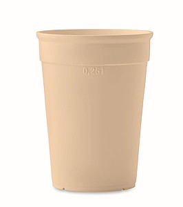 Plastový kelímek na kávu, 300ml, béžový