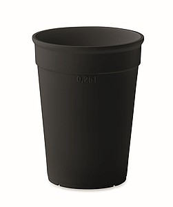 Plastový kelímek na kávu, 300ml, černý