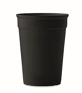 Plastový kelímek na kávu, 300ml, černý