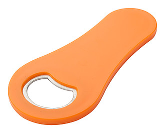 Plastový otvírák s magnetem, oranžový