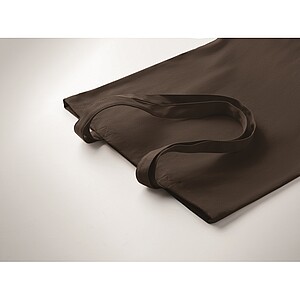 Plátěná nákupní taška s dlouhými uchy, tmvě hnědá