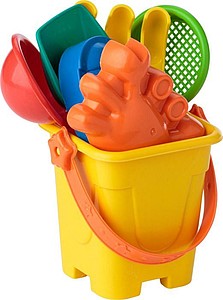 Plážové hračky na písek z recyklovaného plastu, vícebarevný