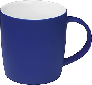 Pogumovaný keramický hrnek, 300ml, modrý - reklamní hrnky