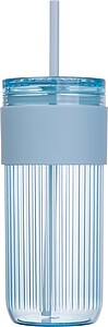 Pohárek na pití s brčkem 660 ml, světle modrá