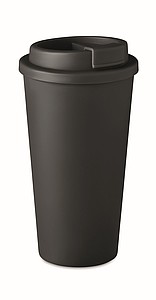 Pohárek s dvojitou stěnou a víčkem, objem 457ml, černá