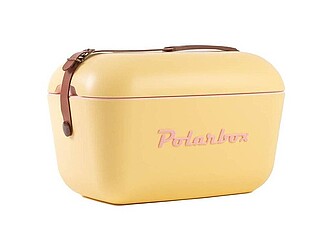 POLARBOX 12l s hnědým páskem, žlutá - reklamní předměty