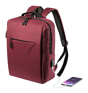 Polyesterový batoh na notebook, červený