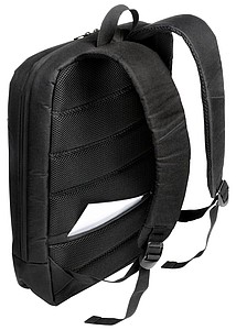 Polyesterový batoh s kapsou na laptop, černá/šedá
