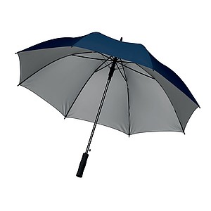Polyesterový deštník s vnitřní stříbrnou vrstvou, automatické otvírání, modrý