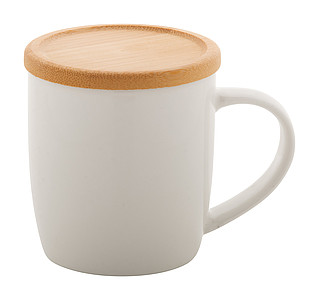 Porcelánový hrnek, 320ml, bambusový podtácek - reklamní hrnky