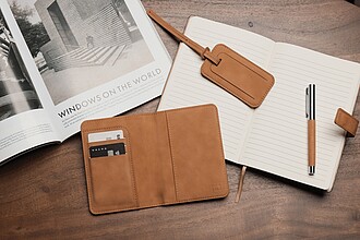 Pouzdro na pas s RFID, hnědá