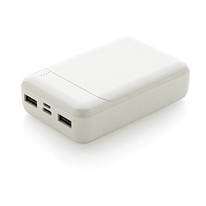 Powerbanka 10 000 mAh z RCS recyklovaného plastu, bílá
