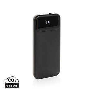 Powerbanka 10000mAh s integrovanými kabely z RCS plastu, černá