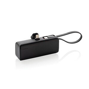 Powerbanka 3000 mAh z RCS plastu s IOS konektorem, černá - reklamní předměty
