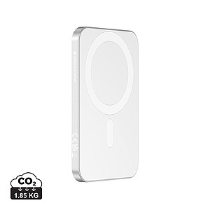 Powerbanka 3000mAh s bezdrátovým nabíjením, stříbrná - reklamní předměty