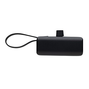 Powerbanka 3000mAh z RCS recyklovaného plastu s USB C, černá