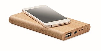 Powerbanka 4000mAh s bambusovým povrchem