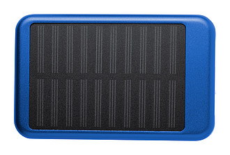 Powerbanka 4000mAh se solárním panelem, modrá