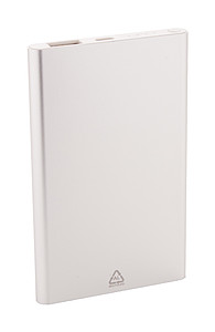 Powerbanka 4000mAh z recyklovaného hliníku, stříbrná