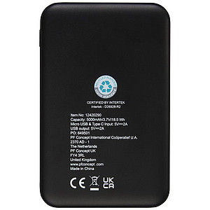 Powerbanka 5000 mAh z recyklovaného plastu