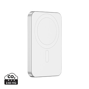 Powerbanka 5000mAh s bezdrátovým nabíjením, stříbrná - reklamní předměty