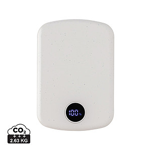 Powerbanka 5000mAh s magnetem a bezdrátovým nabíjením, bílá