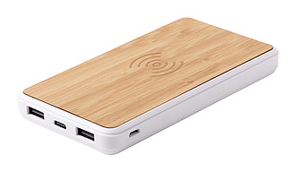 Powerbanka 8000mAh s nabíječkou a bambusovým povrchem