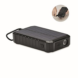 Powerbanka 8000mAh se solárním panelem, světlem a ručním dynamem - reklamní předměty