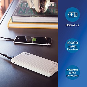 Powerbanka PHILIPS s kapacitou 10000mAh