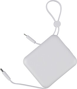 Powerbanka z recyklovaného ABS, bílá