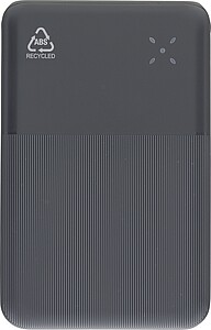 Powerbanka z recyklovaného ABS, černá - reklamní předměty