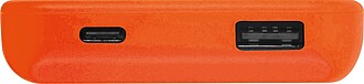 Powerbanka z recyklovaného plastu 10000 mAh, oranžová