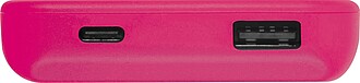 Powerbanka z recyklovaného plastu 10000 mAh, růžová