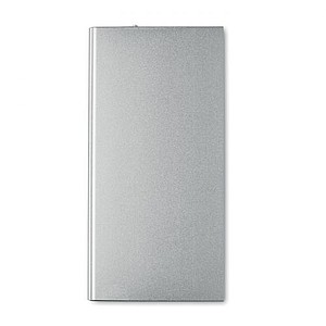 POWERDESK Hliníková powerbanka s kapacitou 8000 mAh, stříbrná