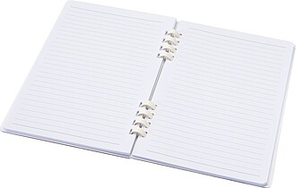 Poznámkový blok A5 s kroužkovou vazbou z recyklovaného RCS, bílá