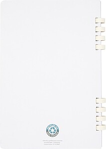 Poznámkový blok A5 s kroužkovou vazbou z recyklovaného RCS, bílá