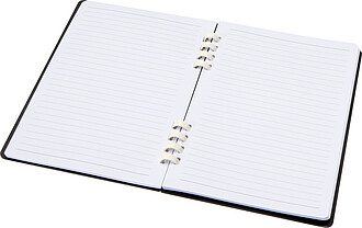 Poznámkový blok A5 s kroužkovou vazbou z recyklovaného RCS, černá