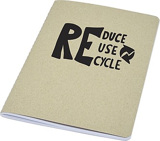 Poznámkový zápisník z recyklovaného kartonu, béžová