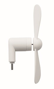 Přenosný ventilátor USB-C, bílá - reklamní předměty