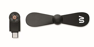 Přenosný ventilátor USB-C, černá