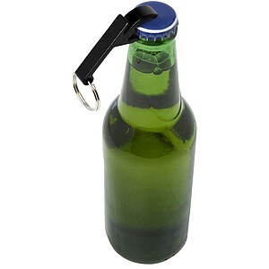 Přívěšek na klíče s otvírákem, recyklovaný hliník, černý