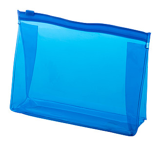 Průhledná kosmetická taška z PVC, modrá