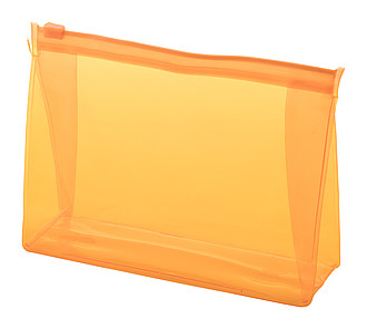 Průhledná kosmetická taška z PVC, oranžová