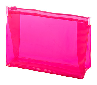 Průhledná kosmetická taška z PVC, růžová