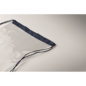 Průhledný stahovací batoh, námořní modrá