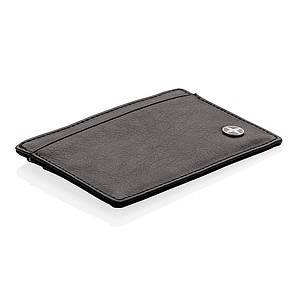 PU obal na karty s RFID ochranou, černá