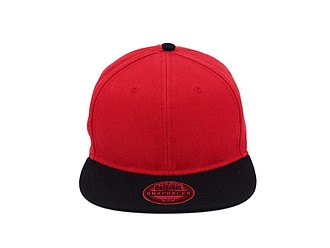 RARAKU Šestipanelová kšiltovka s rovným kšiltem, červená/černá