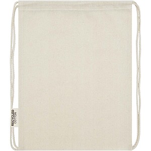 RecyklovanÝ bavlněný stahovací batoh 140g/m2, béžová